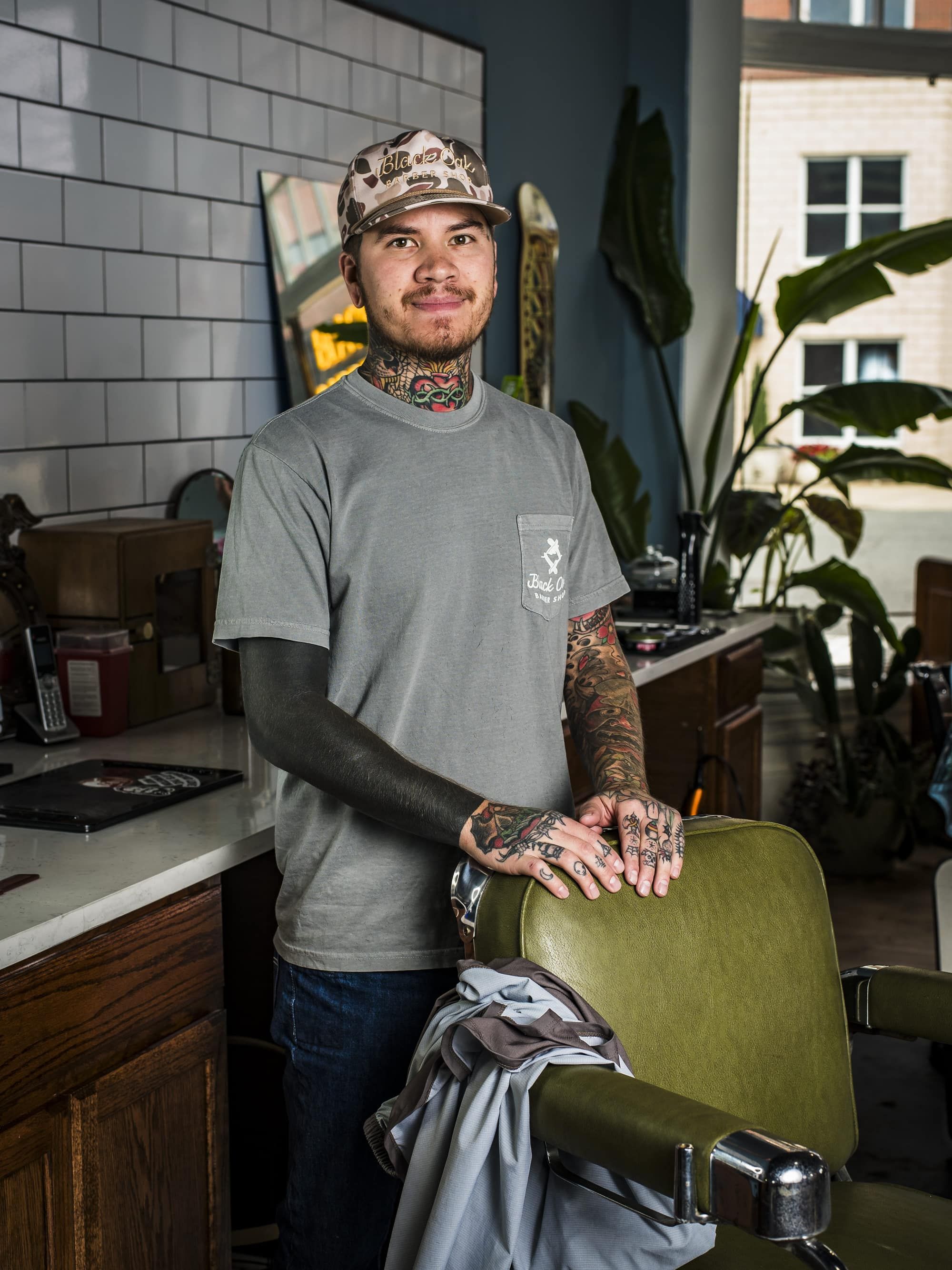 Inside Black Oak Barbershop