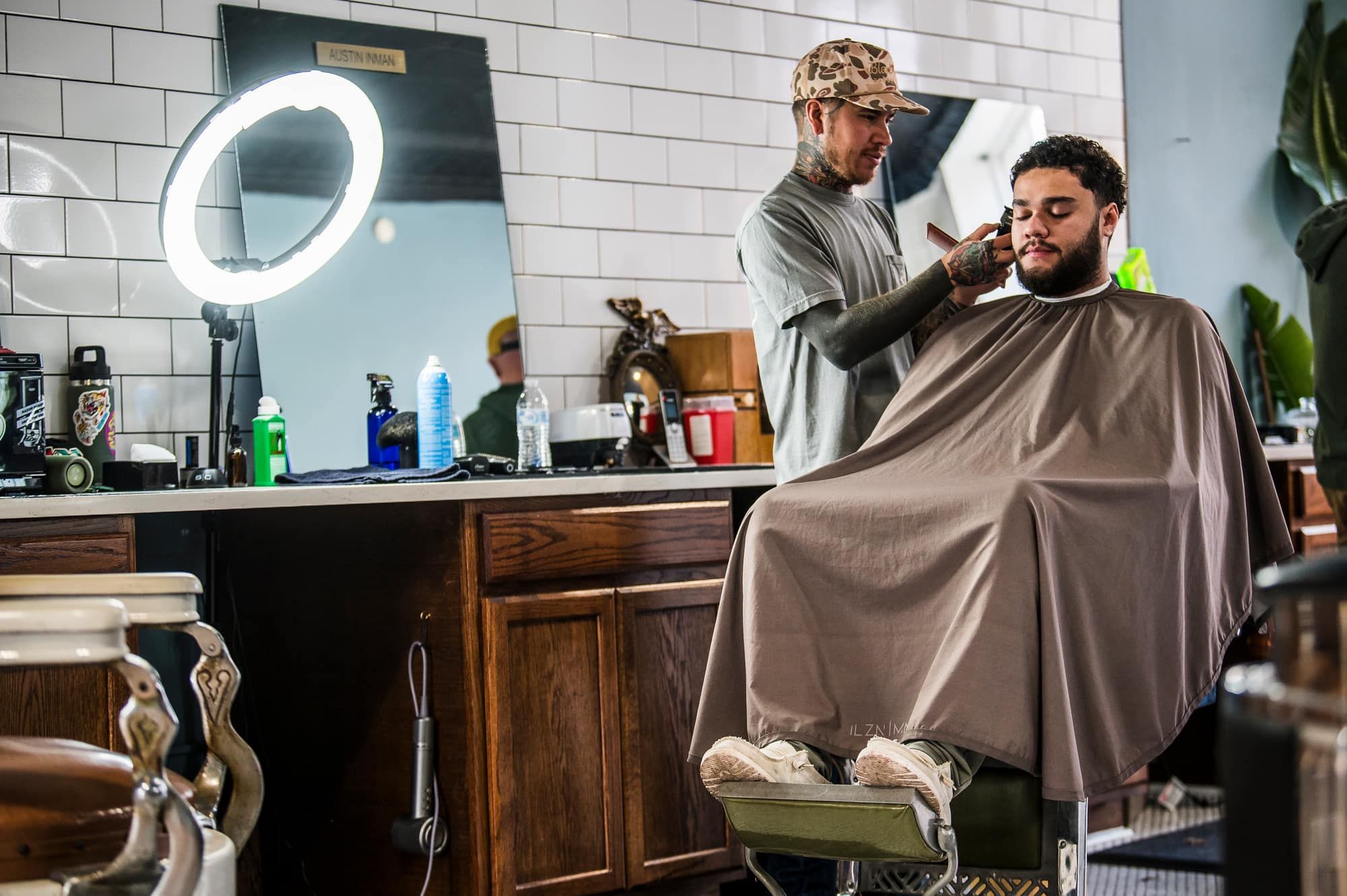 Inside Black Oak Barbershop
